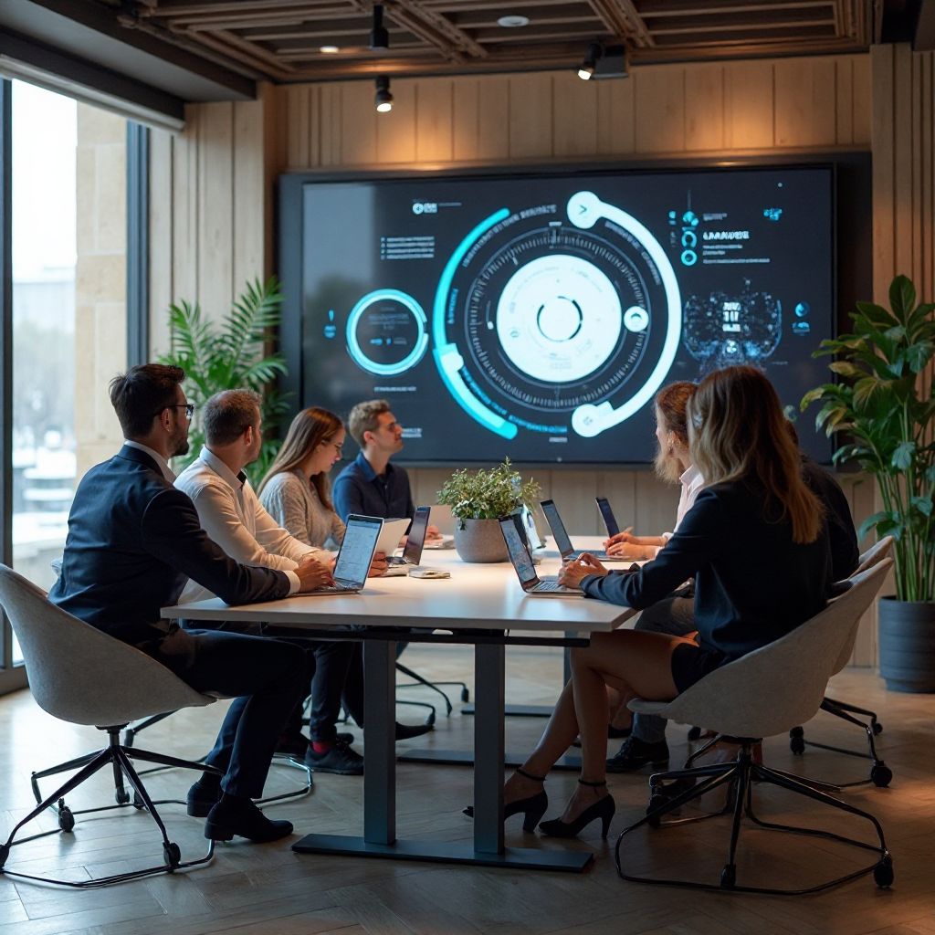 Il team di IntelliGenzia in un ufficio moderno